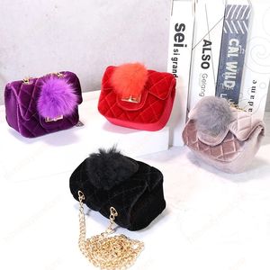 Children's Mini Purses and Handbags Cute Girls Velour Cross Body Bag Kids Small Coin Wallet Pouch Baby Party Clutch Purse Gift