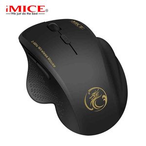 Mouse per computer wireless ergonomico PC portatile 2.4 Ghz USB Mini Mause 1600 DPI 6 pulsanti Mouse ottici