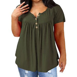 Big size Summer Woman T-shirt Loose short sleeve solid slim tshirts female Fat MM plus size women clothing large size tops X0628