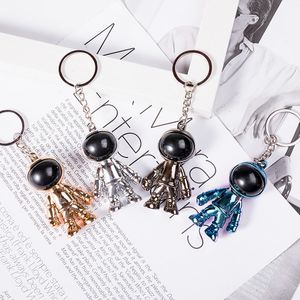 Party Favor astronaut keychain Black Trend personality three-dimensional creative car pendant men and women necklace bag accessories