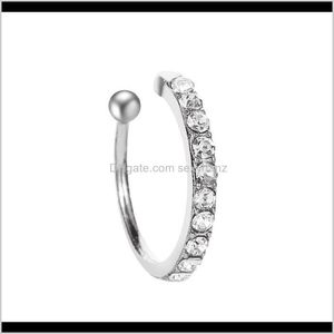 Küpe Damla Teslimat 2021 1 PC TINY CUFF, DAINTY CONCH HIE DELİLMİŞ CZ EAR KUFU BURUN HING MİYE KAYIRLARI 219 R2 O2VNE