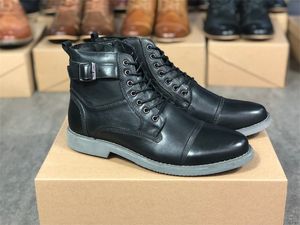 Мода Мужчины Martin Boot Oxford Кружева Официальные Обувь Платье Высокая Верхняя Натуральная Кожа Кроссовки Мужской Нескользящая Лодыжка Ботинки Вечеринка Свадебная Обувь 005