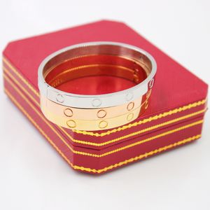 Wholesale Cuff Bangle Stainless Steel Love Bracelets Silver Gold For Women Men Without Screwdriver Opening Bracelet Couple Jewelry Woman With Dust bag