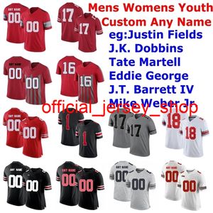 Ohio State Buckeyes formaları Justin Fields Jersey J.T. Barrett IV Elliott J.K. Dobbins Dwayne Haskins Jr Futbol Formaları Özel Dikişli