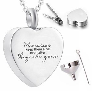 Heart cremation jewelry ashes urn pendant necklace family/pet keepsake jewelry