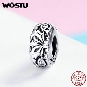 Wholesale bead flowers for sale - Group buy WOSTU Flower Bead Sterling Silver European Charms Fit Original Bracelet Pendant DIY Jewelry Beads Accessories FIC1139