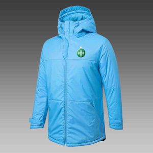 Mens Association Sportive de Saint-Etienne Down Winter Outdoor leisure sports coat Outerwear Parkas Team emblems customized