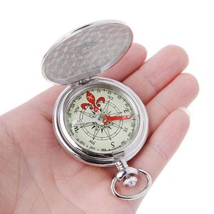Outdoor Gadgets Pocket Watch Flip Compass Portable Hiking Navigation Luminous In The Dark Car Keychain 87HF