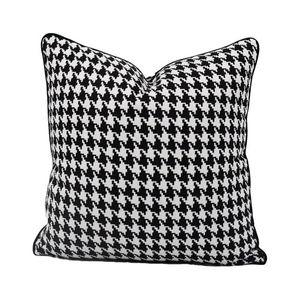 Cuscino/cuscino decorativo fodera per cuscino nero bianco mille uccelli reticolo americano moderno semplice divano decorazione della casa