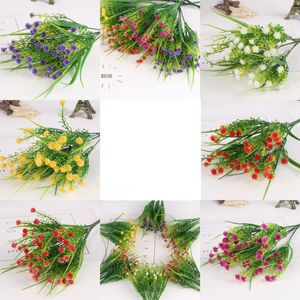 Wholesale baby breaths flowers for sale - Group buy Decorative Flowers Wreaths Artificial Gypsophila Plastic Fake Indoor Plants Babys Breath Hanging Shrubs Home Wedding Decoration