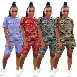 New Women tracksuits plus size 3XL summer outfits two piece set jogging suits short sleeve T-shirts+shorts pants 2pcs sets casual letter sportswear joggers 4719