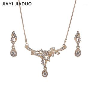 Earrings & Necklace Jiayijiaduo Bridal Butterfly Pendant Jewelry Sets For Women Set Gift Love Wedding Accessories