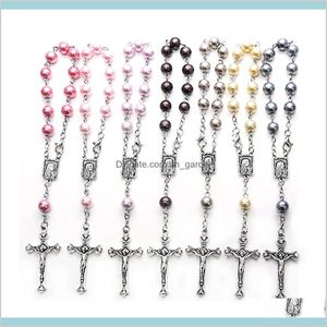Rosario vintage perla per uomini Gioielli religiosi molti colori Wi764 Strands perline 2Z6RA