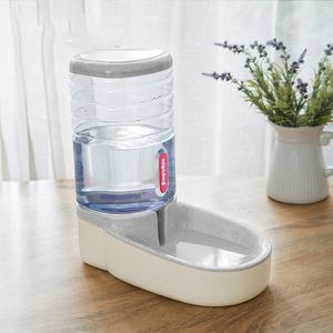 Cães Automático Pet Alimentador Alimentador Beber Dog Tigela Branco Alimentação de Água Combinação Alimentar Bucket Tamanho 43 * 21 * 27