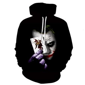 Neuer Paar-Pullover, 3D-lustiger Clown und Poker-Flut, Hip-Hop, lässiger Hoodie