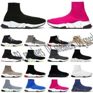 2021 Fashion Sock Trainers Womens Mens Casual Shoes Beige Black Red Volt Clearsole Tripler etoile Vintage Sneakers Designer Boots D17