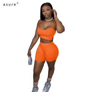 Two Piece Set Women Sexy Outfit Summer Clothing Office Tracksuit Female Crop Top Shorts Sets Sportswear 7323 210712