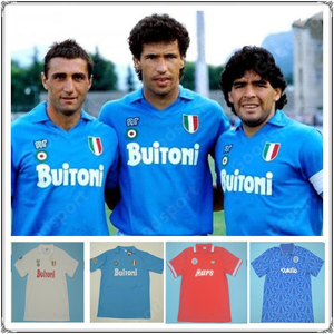 Retro Napoli Trikots 87 88 89 90 91 93 MARADONA Neapel Fußball 86 MERTENS ALEMAO CARECA MARADONA HAMSIK Vintage Fußballtrikot Calcio Sport