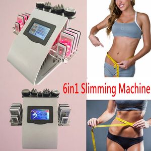 6-in-1 40K Ultrasonic Cavitation Body Sculpting Device, 8 Laser Pads, Vacuum RF Liposuction, Skin Care Beauty Machine for Spa and Salon