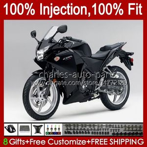 Injection Mold Body For HONDA CBR-250R CBR 250R 250 R CC Bodywork 58No.18 250CC CBR-250 CBR250R MC41 11 12 13 14 15 CBR250 Matte black 2011 2012 2013 2014 2015 OEM Fairing