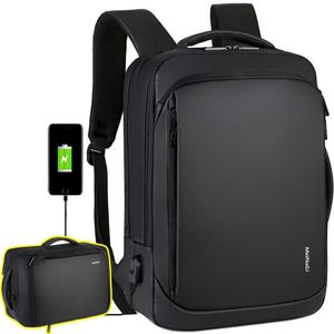 2020 Mens USB Charging Backpack 14 15.6 inch Laptop Bags Male BusinBagpacks Waterproof Multifunctional Travel Bag mochila X0529