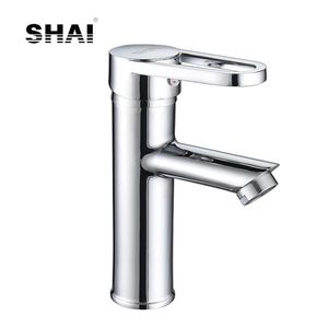 Смесители раковины для ванной комнаты Shai одно рукоятка бассейна крана латунного сосуда хромированная отделка холодного и водяного смесителя SH2713