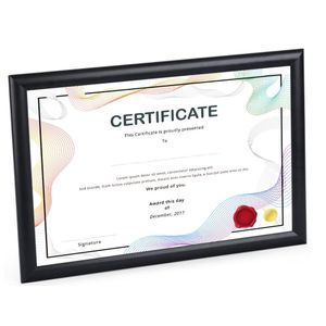 Marcos de documentos de metal A4, marcos de certificado para exhibición de mesa de pared, premio de grado