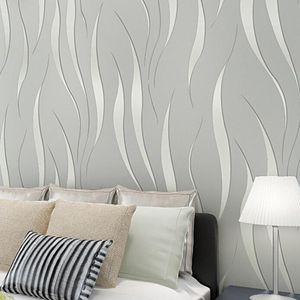 Adesivos de parede 3d Rolo de papel de parede geométrico abstrato para quarto sala de estar casa decoração em relevo 10 metros / papel moderno