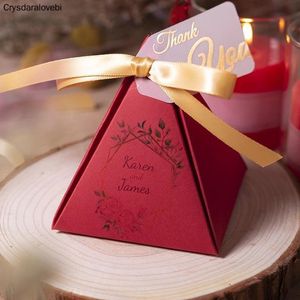 Personalisierte Favor Geschenkboxen großhandel-Geschenk Wickel benutzerdefinierte personalisierte Hochzeit Candy Box Favors Boxen Etiketten Geburtstag DIY Logo Werbung