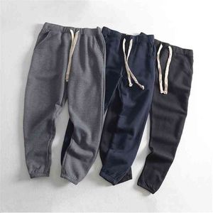 Obrix Männliche sportliche bequeme Hose mittlere Taille Kordelzug Outdoor-Alltagskleidung Baumwolle lässige Hose für Männer 210406