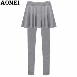 Spring Girls Skirt-Pants Cake Skirt Girl High Waist Fall Fashion Women Pants Leggings Solid Color Trousers 210416