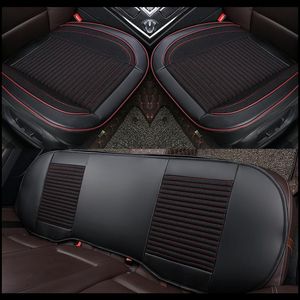 Capas de assento de carro Capinho de couro 3D Linha de almofada de abrigos Proteção respirável para todos os fins para a maioria dos sedãs SUV Automotores automáticos