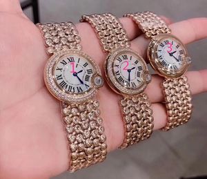 Top Quality Famoso Brand Design Bead Quartz Assista Aço Inoxidável Dois Camada Zircão Roll Roll Relógio Relógio Nome para Senhora