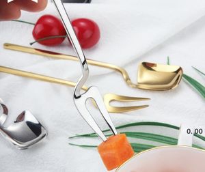 NewCreative Copper Spoon Fruit Fork and Coffee rostfritt stål 304 Dessert Cup Hangable CCD11336