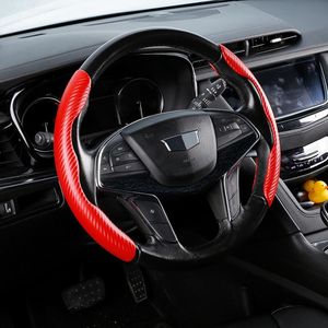 Capas de volante Tampa de carro Protetor de prateleira de fibra de carbono 38 cm universal não deslizamento Durável Acessórios de estilo de interior de automóvel