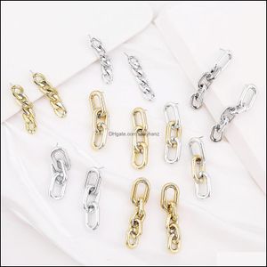 Jewelryfashion Übertriebene Ketten Ohrringe Frauen Golden B Lange Kette Ohrstecker Ins Earringi Drop Lieferung 2021 Krvnt