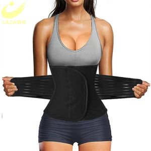 LAZAWG Abnehmen Taille Trainer Modellierung Gürtel Shaper Cincher Körper Fett Kompression Strap Gürtel Feste Korsett Magie 211218