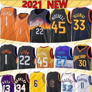 トップ30カレーDevin 1 Booker 33 45 Doonovan Wiseman Mitchell 22 Ayton Basketball Jersey 13 Chris Steve 3 Paul Nash John 32 Karl Stockton Charles Malone Rudy Los 23 6 Angeles