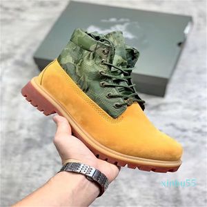 Women Man Martin Boots Winter Autumn Brand Designer Leather Canvas Shoes Round Toe Low Heeled Warm Outdoor Hiking Many Colors