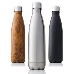 350/500/750 / 1000ml Dwuflowa izolowana flask próżniowy butelka ze stali nierdzewnej BPA darmowe termosy do butelki wody sportowej 210913