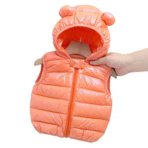 2021 Autunno Inverno Ragazzi con cappuccio Wasitcoat Vestiti Baby Girl Vest con orecchio Abbigliamento per bambini in cotone Ragazzi con cappuccio WasitcoatClothes H0909