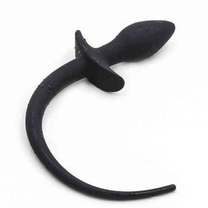 Nxy Sex Anal Toys Silicone Plug Dog Tail Toys for Women Men Gay Slave Games Bdsm Erotic Toy g Spot Butt Products 1206
