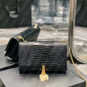 Designer satchel alligator läder axelväskor kedja mode koppling dam cowhide handväskor presbyopisk sakoche handväska messenger krokodil kvinnor kors kroppsväska