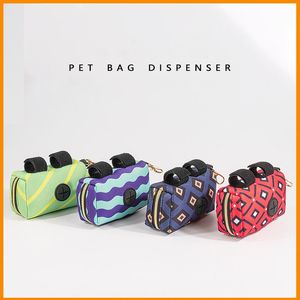 Neoprene Dog Poop Bag Holder Multicolor Pet Waste Bag Dispenser Premium Quality Pick-up Bag Zippered Pouch CC0668