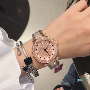 watches product dimini heavy industry full diamond exquisite luxury women's waterproof quartz watch steel band