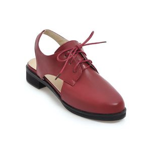 Dress Shoes In The Spring Of Low Heel Side With Joker Recreational Shoe Size Code Lace up Students
