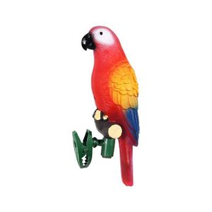 Lampada a pappagallo per uccelli a luce solare a LED con luci notturne a clip per decorazioni a goccia di ornamenti per percorsi da giardino all'aperto