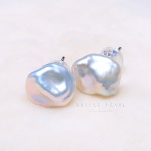 BaroqueOnly Mini size 5A 100% natural Pearl stud 925 sterling silver earrings white hightlight Jewelry Wedding Gift EQF