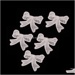 Notions Tools Apparel Drop Delivery 2021 5 Pieces Bow Design Embroidered Cotton Patches Sew On Applique Diy Sewing Crafts Supplies Usdoq
