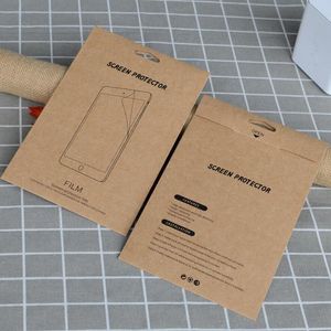 Bolsa de caixa de pacote de papel kraft para tablet 10,2 polegadas pro 11 ar 2 3 mini 5 4 3 2 9h Protetor de tela de vidro temperado bolsa de varejo